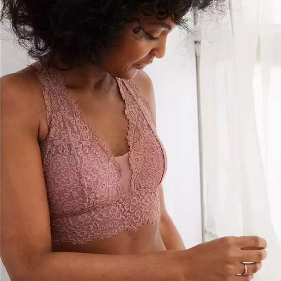 Aerie Eyelash Lace Plunge Bralette - Picture 3 of 3